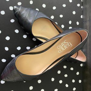 Franco Sarto Black Pointed Toe Flats - Size 6